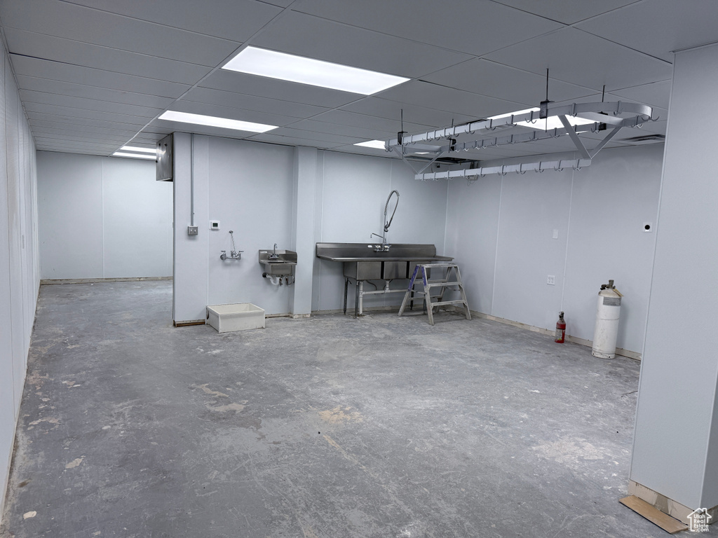 View of finished below grade area
