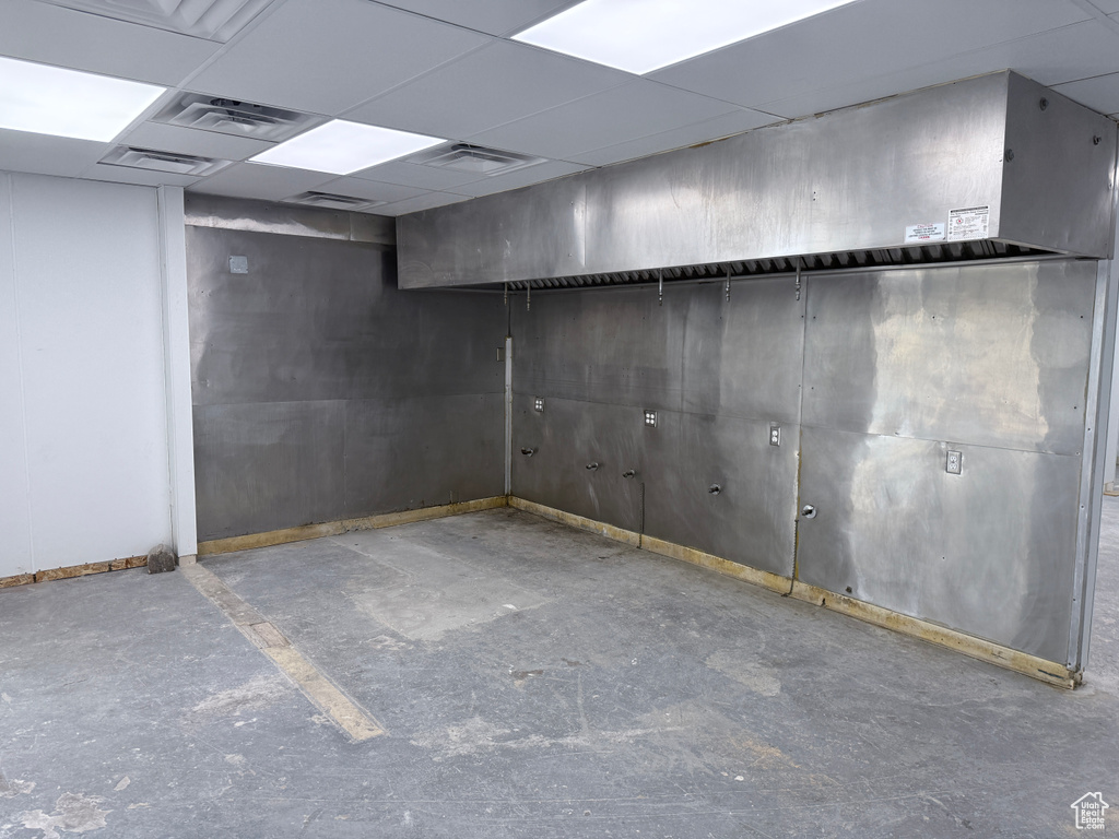 Finished below grade area with visible vents