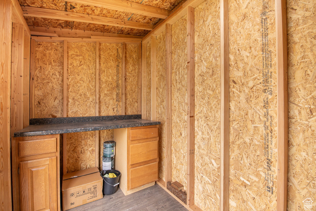 Interior details with wood finished floors