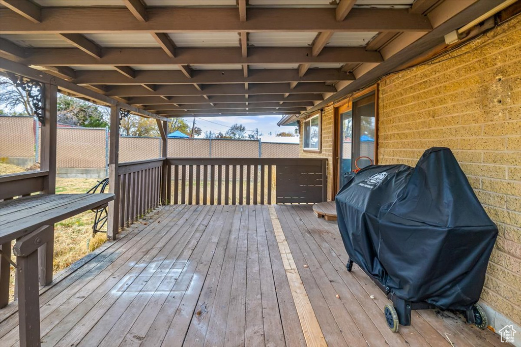 View of wooden terrace