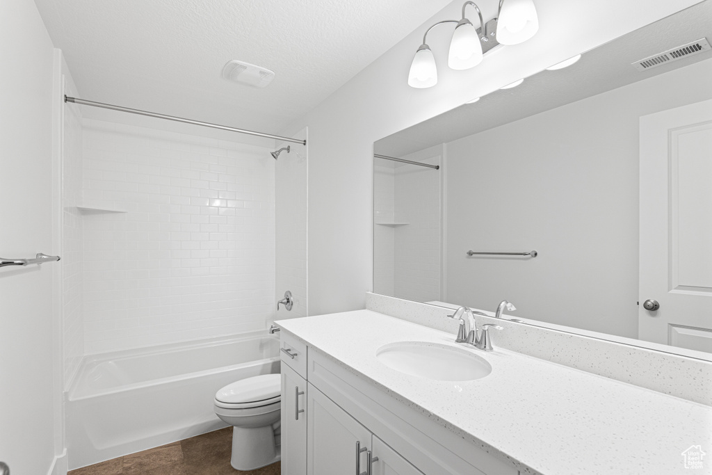 Full bath with vanity and  shower combination