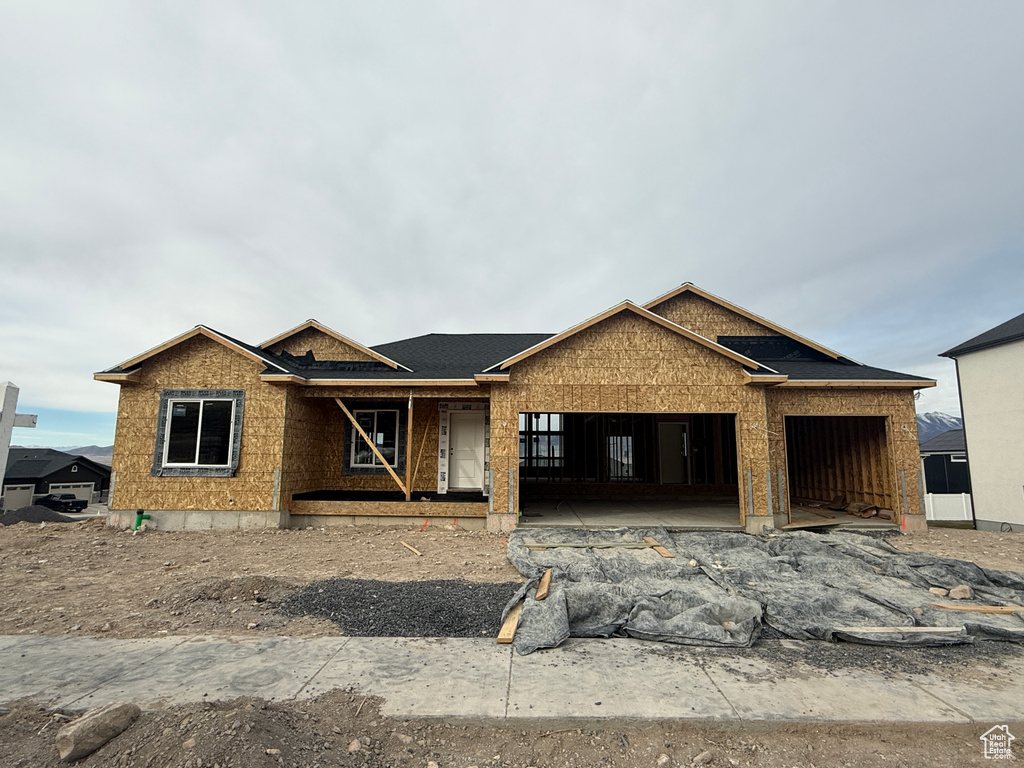 View of unfinished property