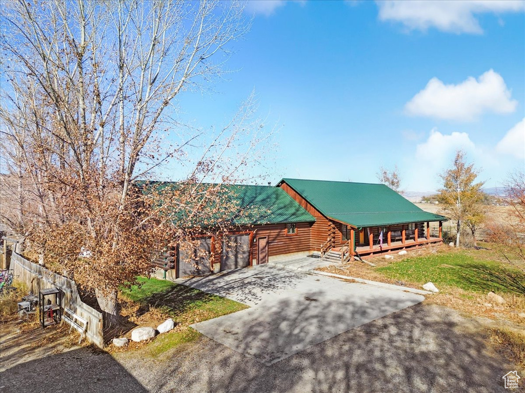 View of log-style house