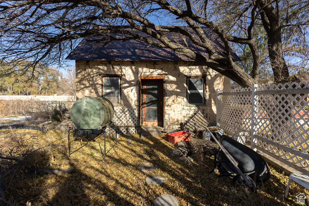 View of rear view of property