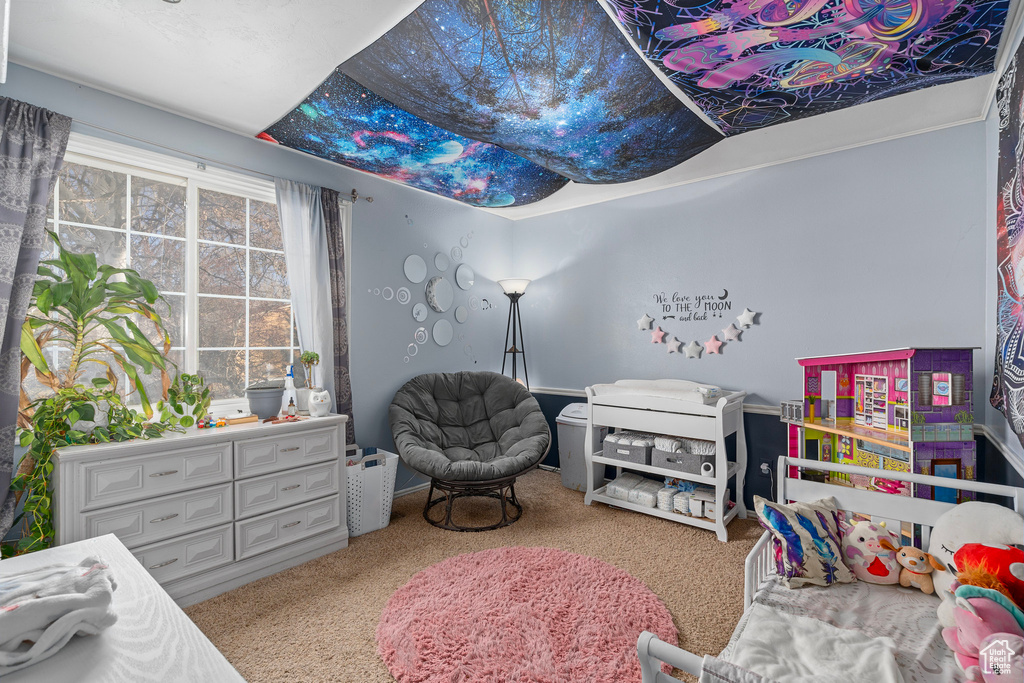 View of carpeted bedroom