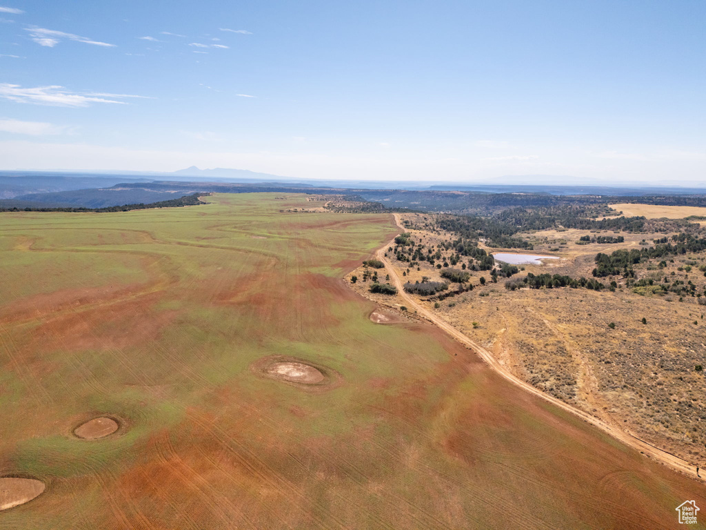 Aerial view with a mountain view and a rural view