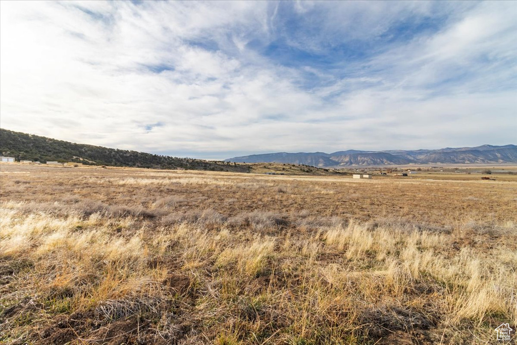 View of mountain feature with a rural view