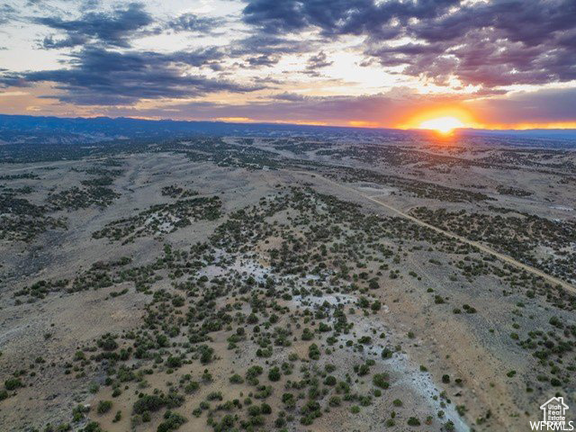 View of aerial view at dusk