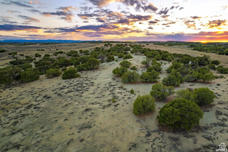 View of aerial view at dusk