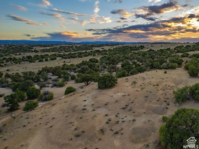 View of aerial view at dusk