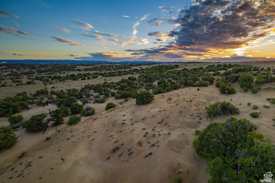 View of aerial view at dusk