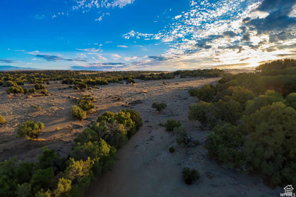 View of aerial view at dusk