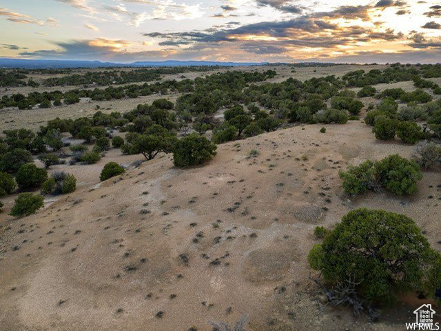 View of aerial view at dusk