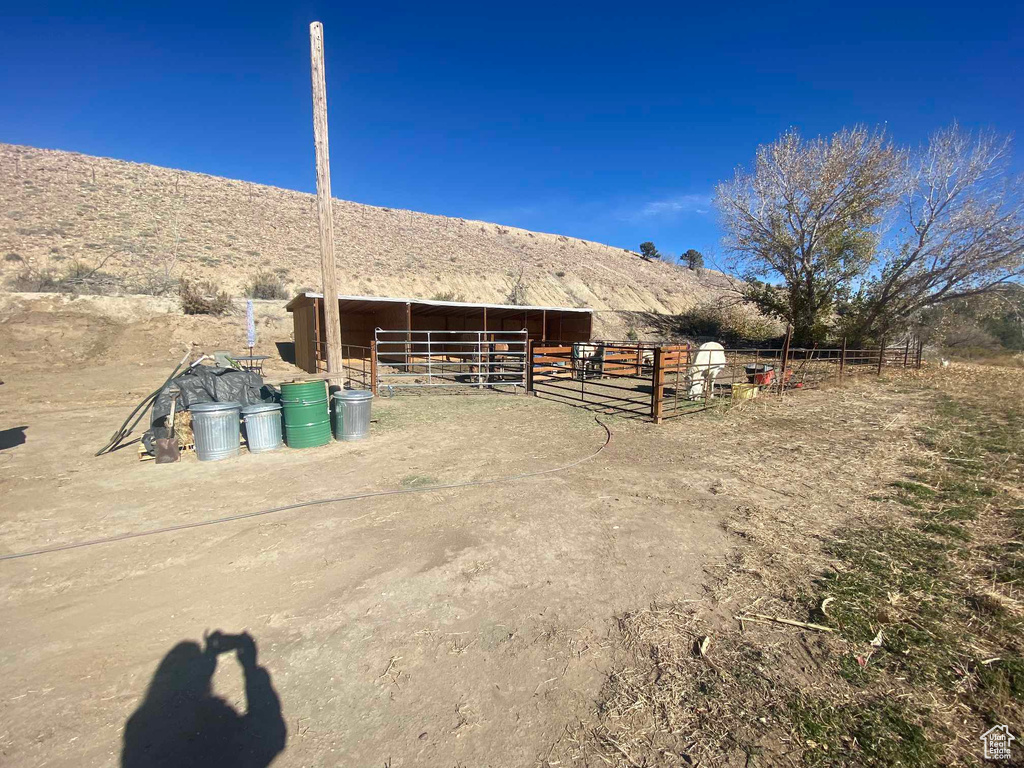 Exterior space featuring a mountain view and a rural view