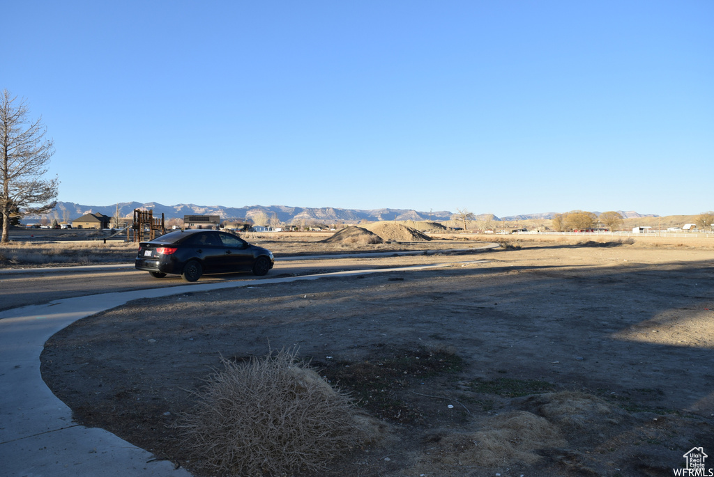 View of road with a mountain view