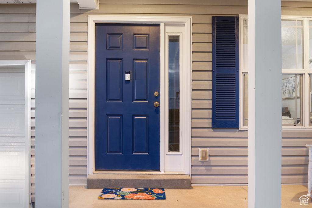 View of exterior entry