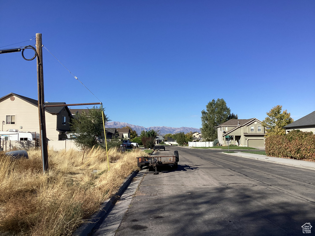 View of street featuring a mountain view