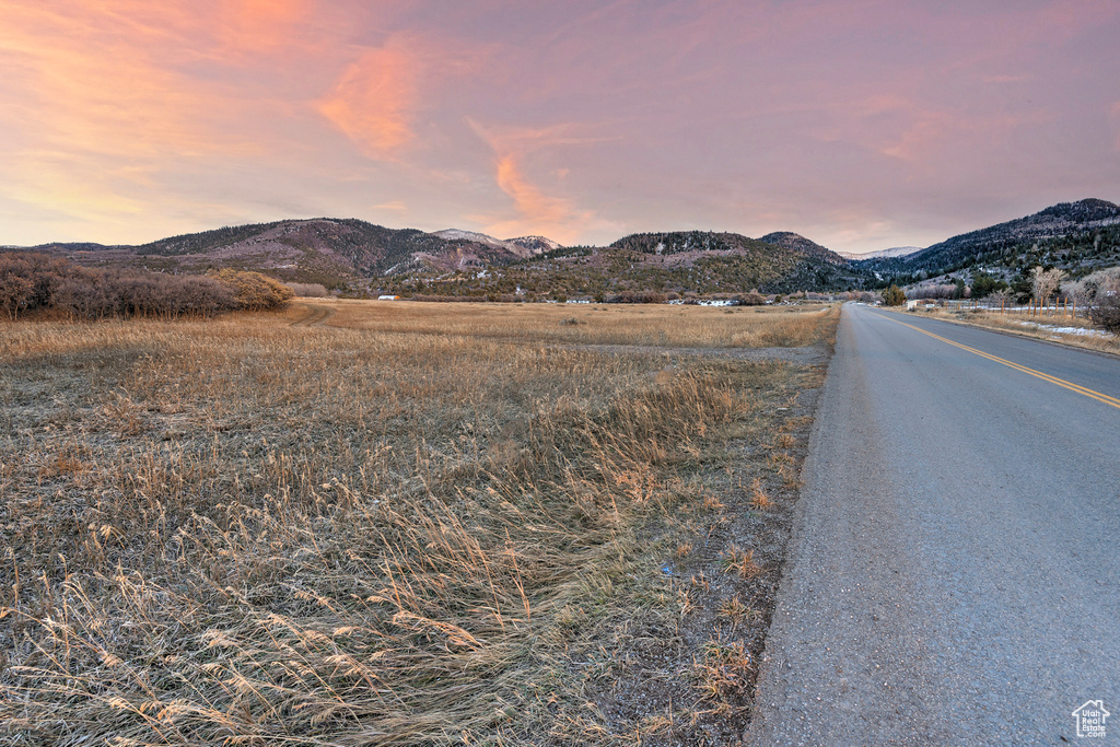 View of road featuring a mountain view