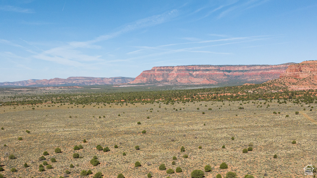 View of mountain background featuring a desert landscape and rural landscape