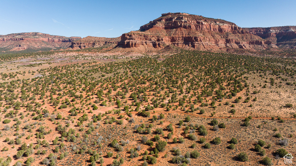 View of mountain background with a desert landscape