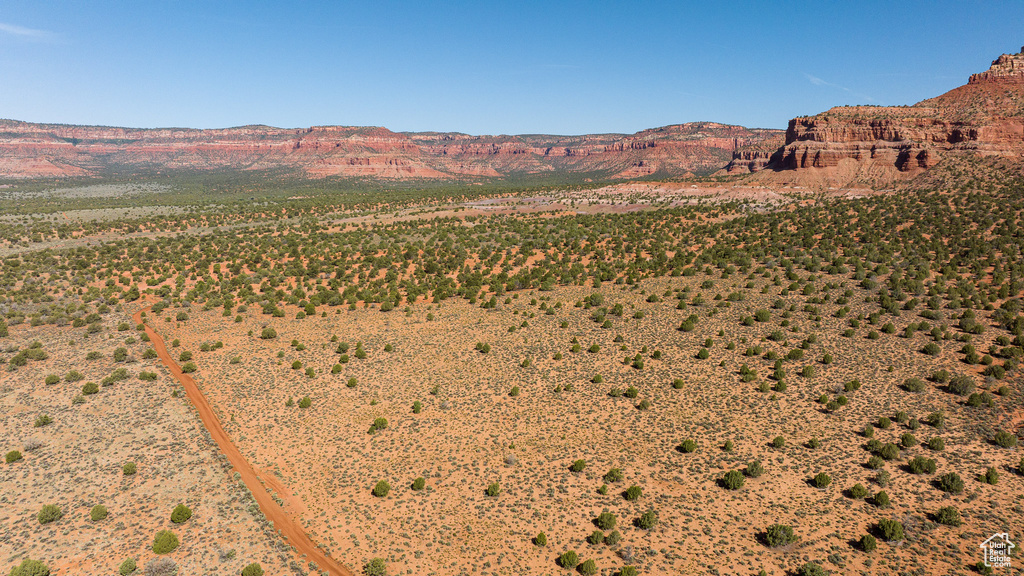 View of mountain background with a desert landscape