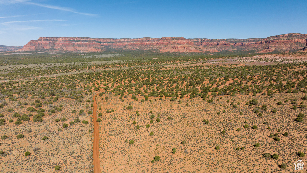 View of mountain background featuring a desert landscape