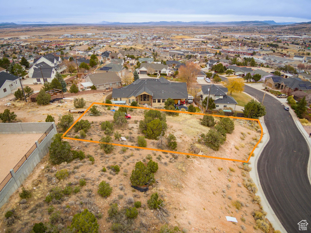 Birds eye view of property