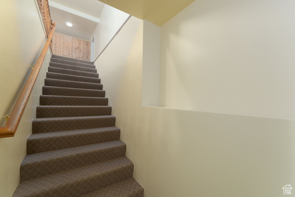 Stairs with vaulted ceiling