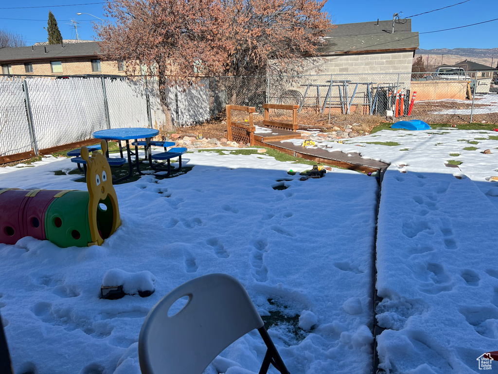 View of snowy yard
