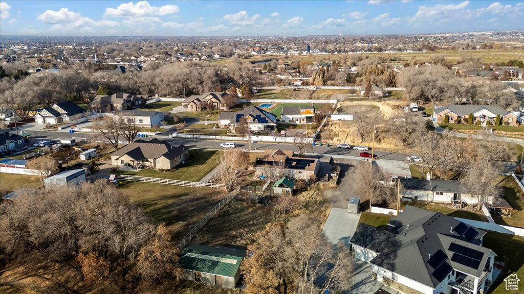 Birds eye view of property