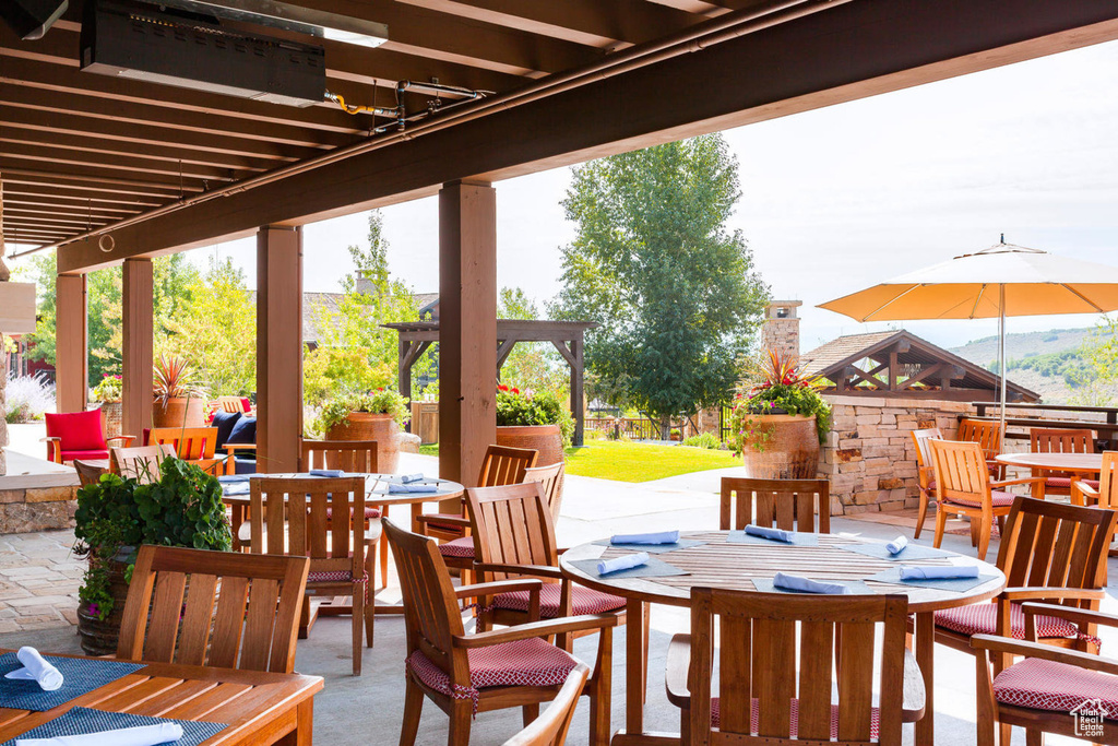View of patio / terrace featuring outdoor dining space