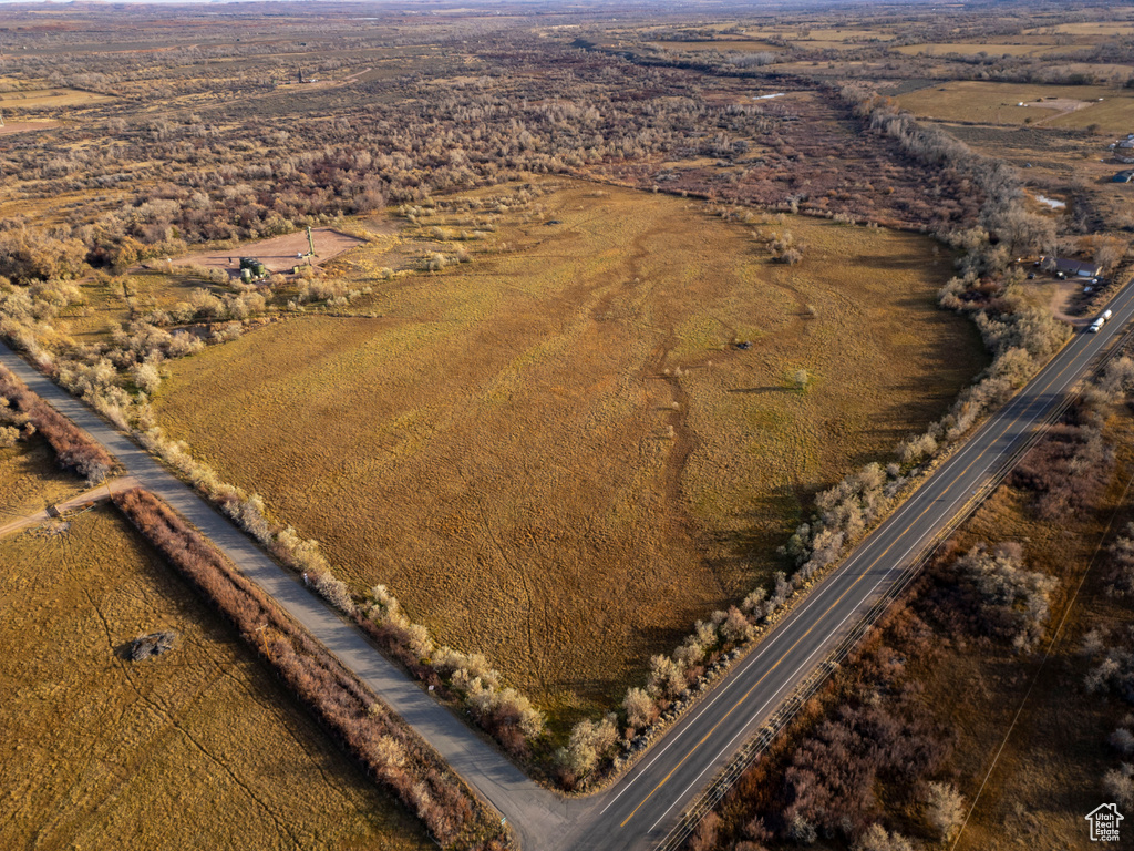 Aerial view with a rural view