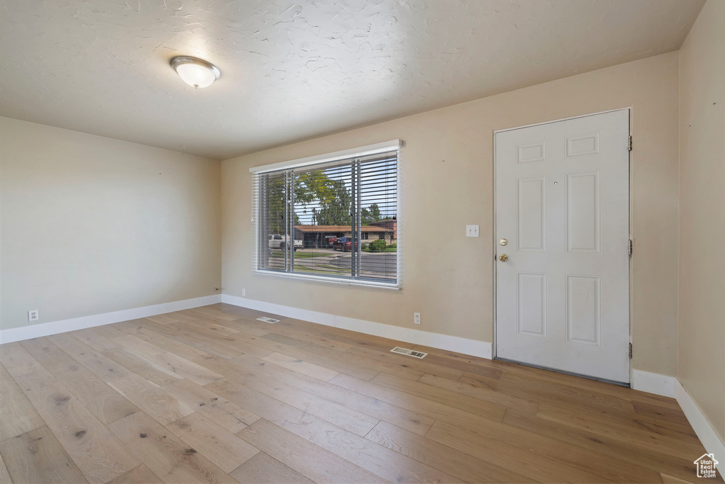 Interior space featuring light hardwood / wood-style flooring