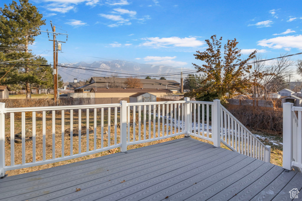 View of wooden deck