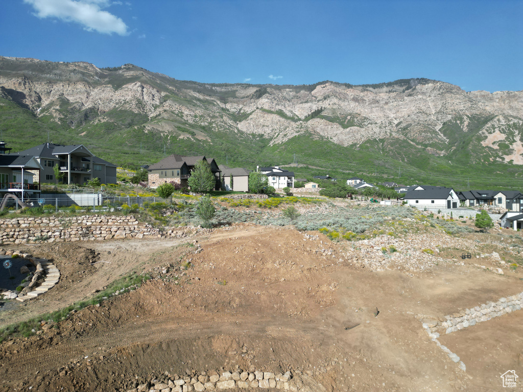 Mountain view featuring nearby suburban area