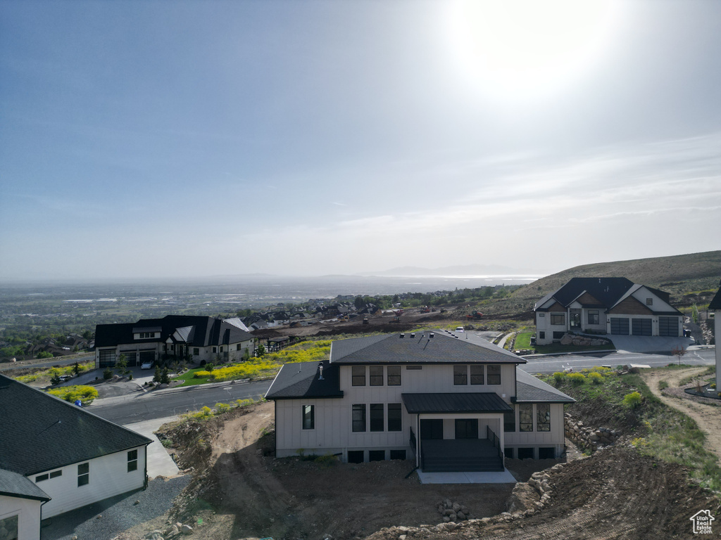 Aerial view of residential area