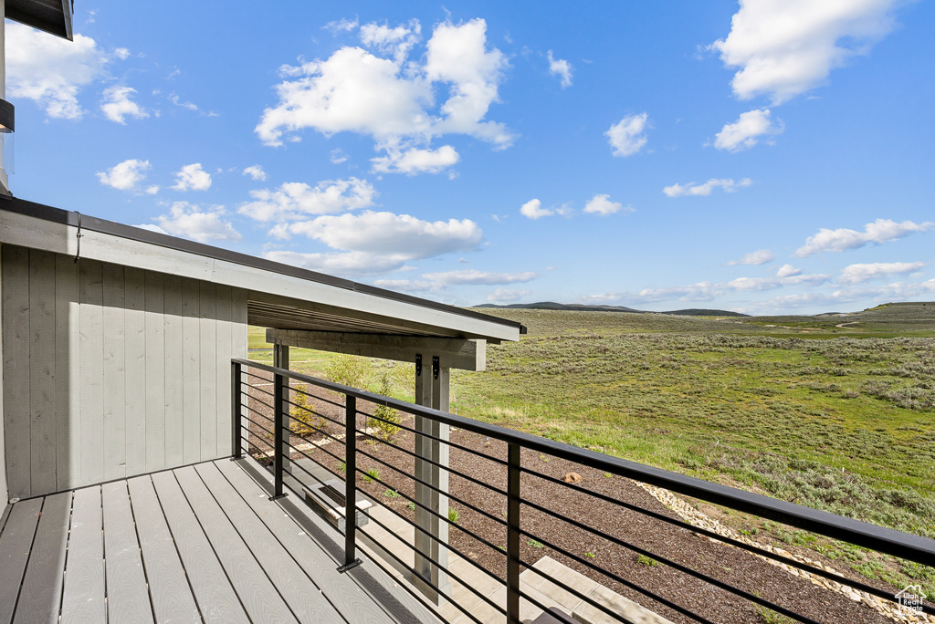 View of wooden terrace