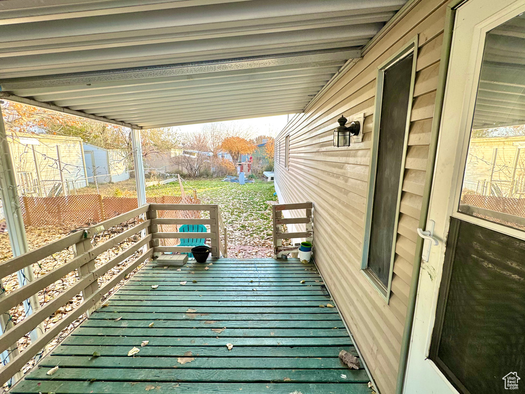 View of wooden terrace