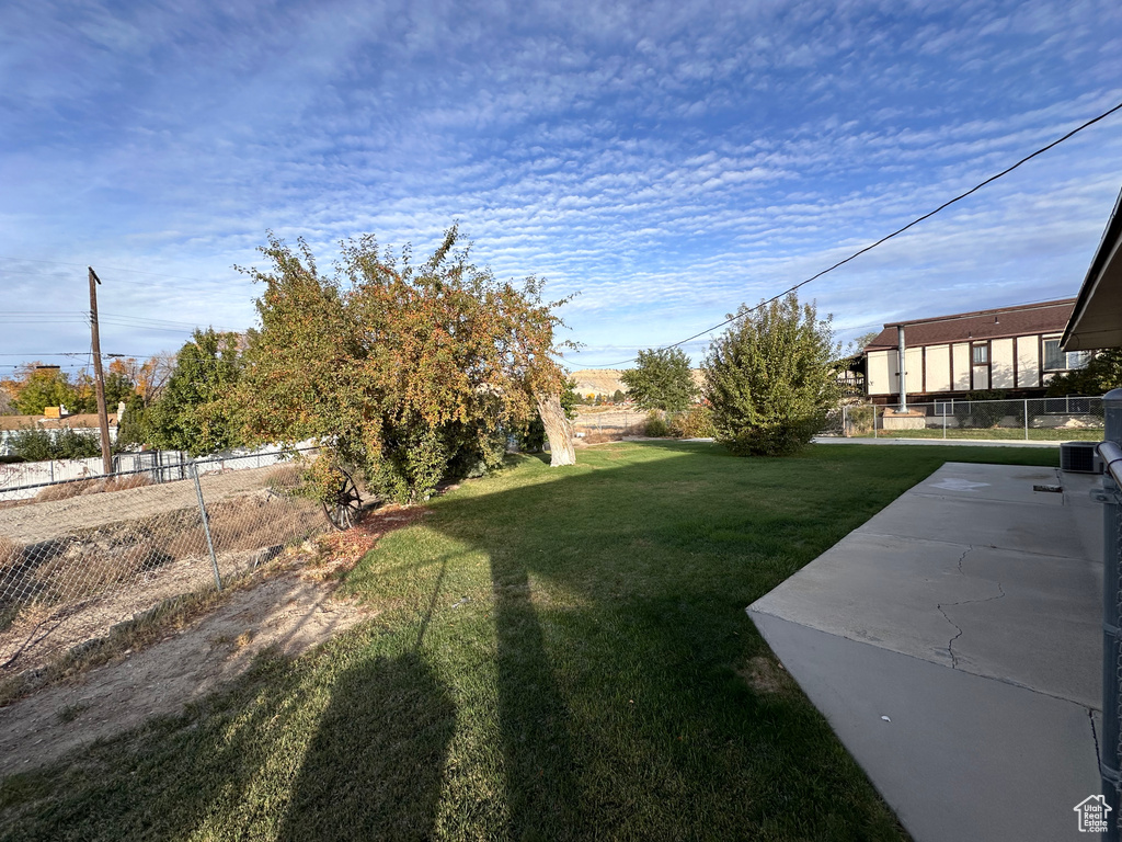 View of yard with a patio area