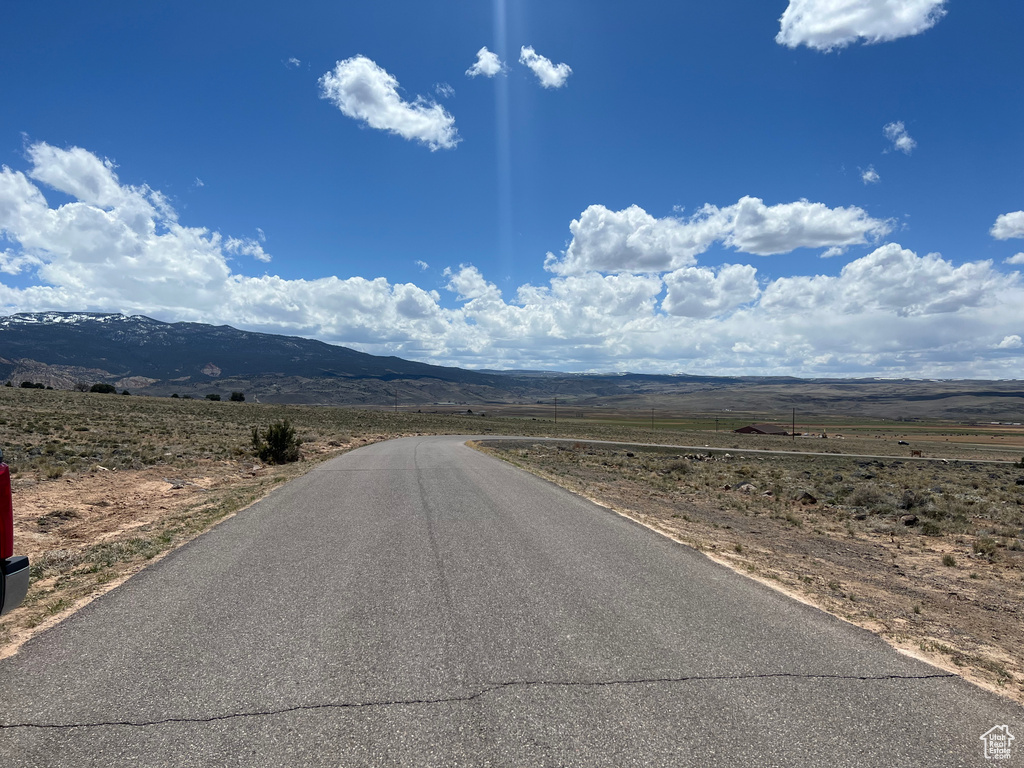 View of road with a mountain view and a rural view