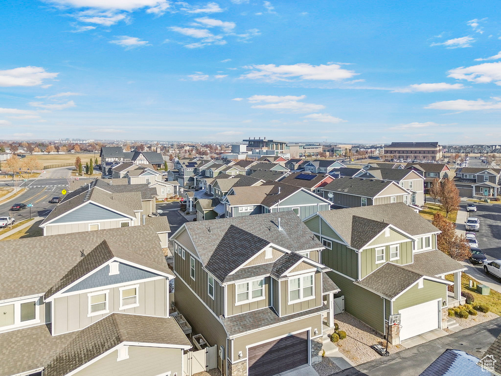 Birds eye view of property