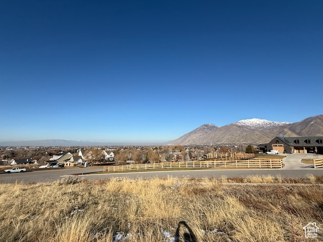 Mountain view featuring a rural view