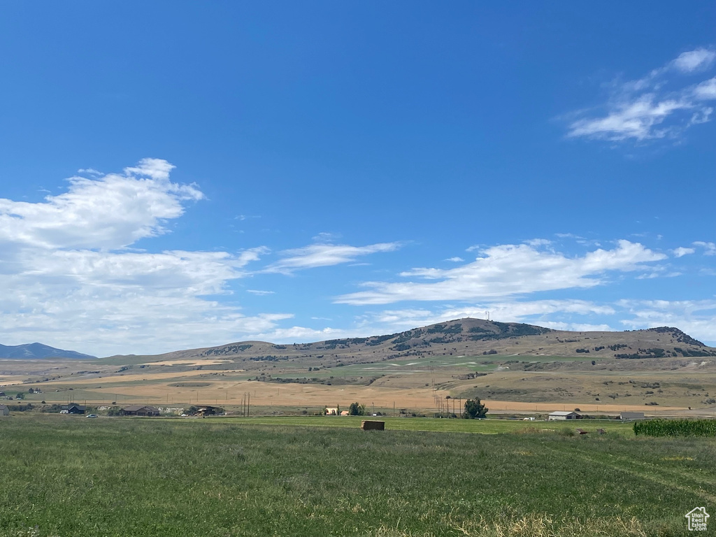 View of mountain feature with a rural view