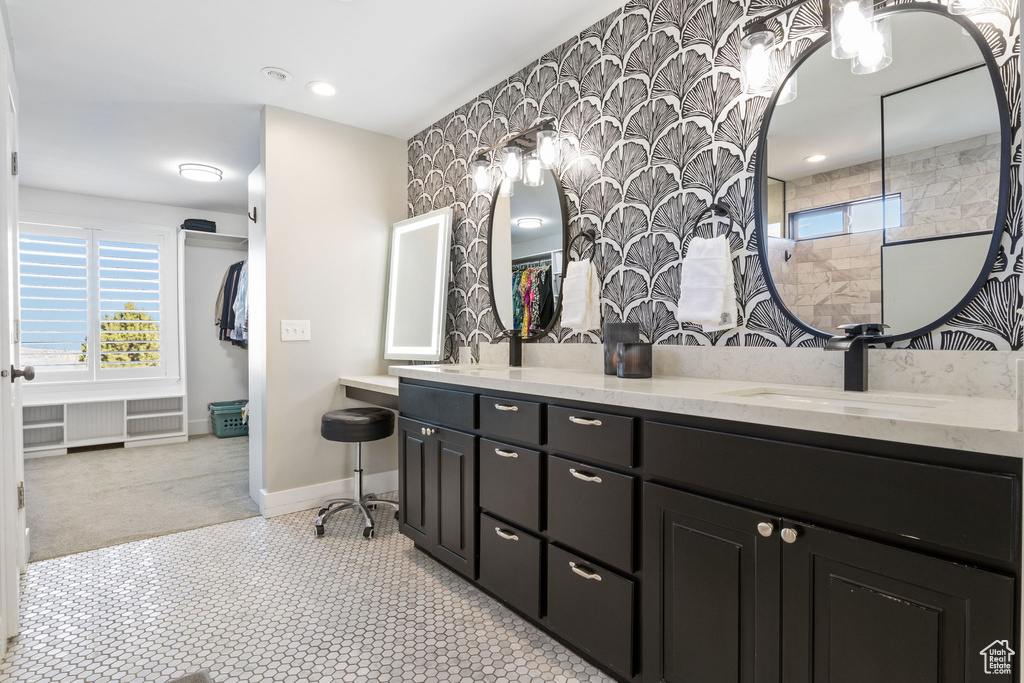 Bathroom featuring vanity