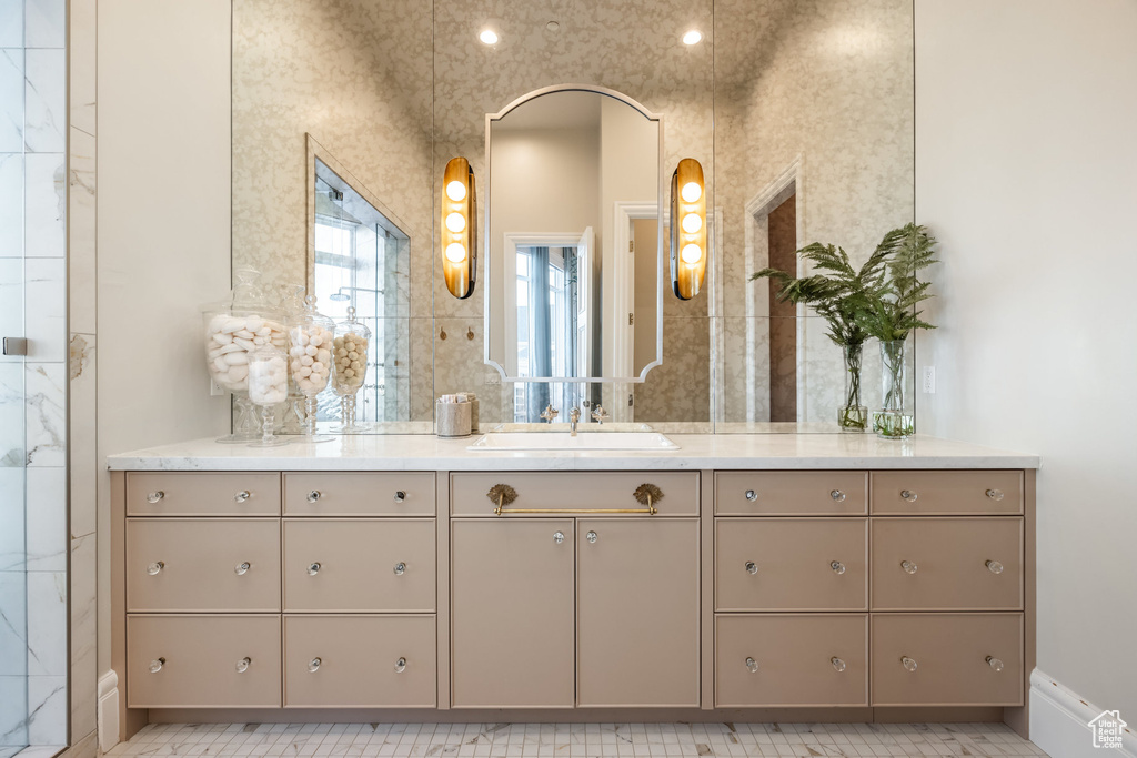 Bathroom featuring vanity
