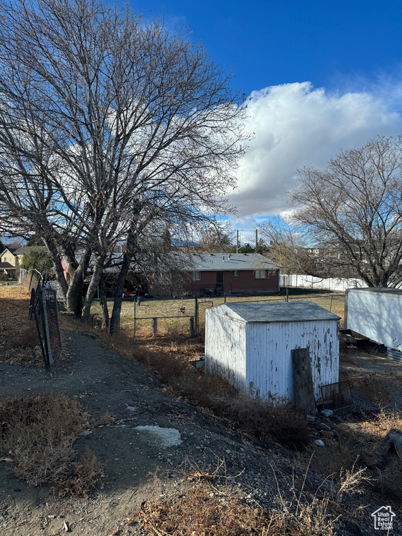 View of storm shelter