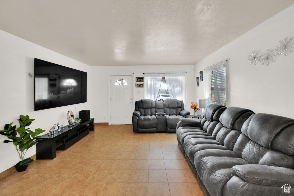 Living room featuring baseboards
