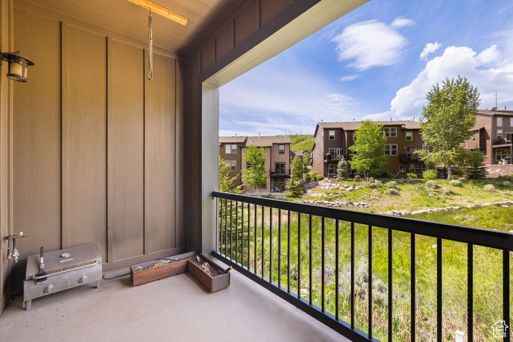 Balcony with a residential view
