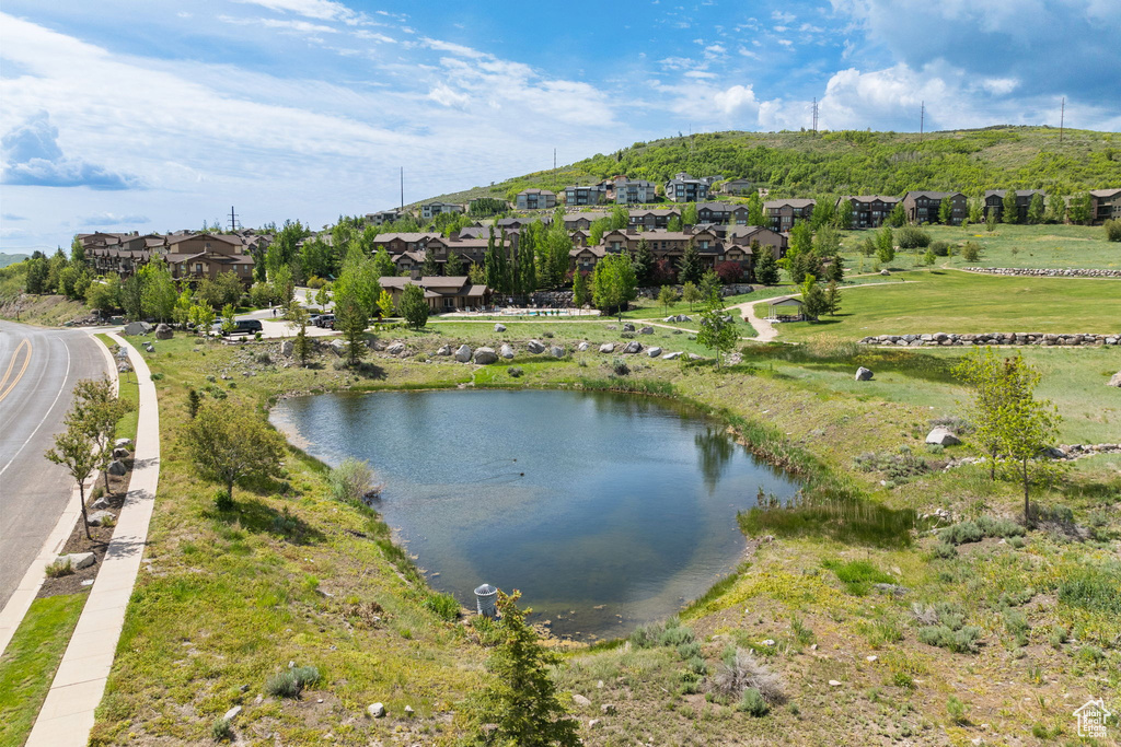 Water view with nearby suburban area