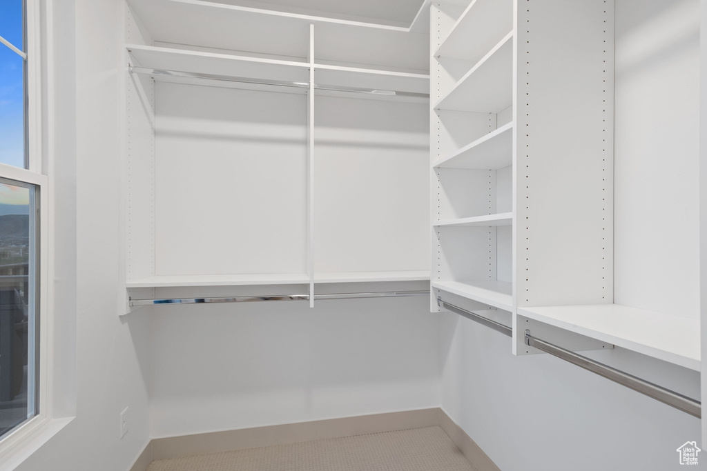 View of spacious closet